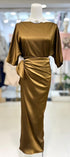 Women Elegant Satin Wrap Tie Dresses